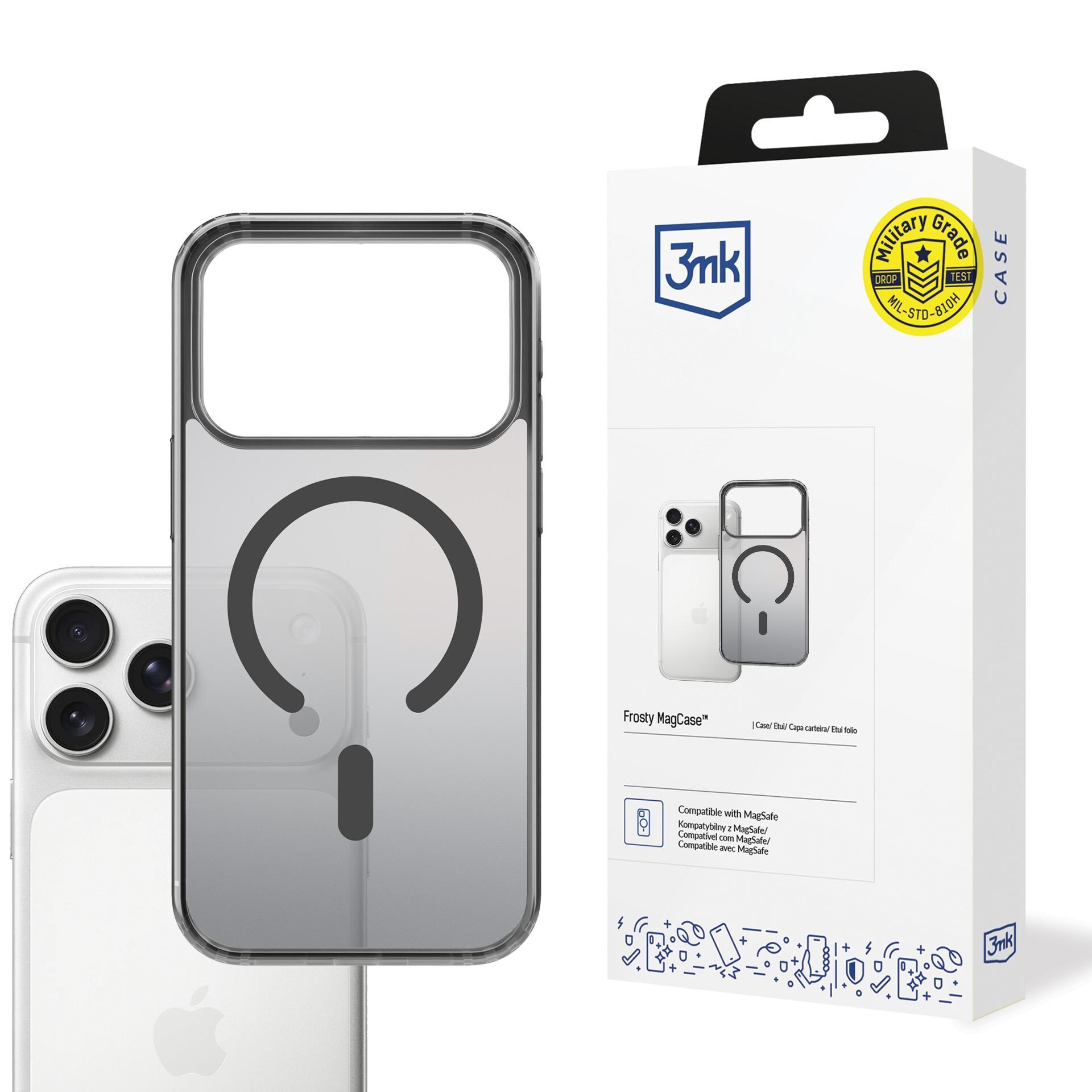 3mk Frosty MagCase iPhone 17 Pro:lle – musta