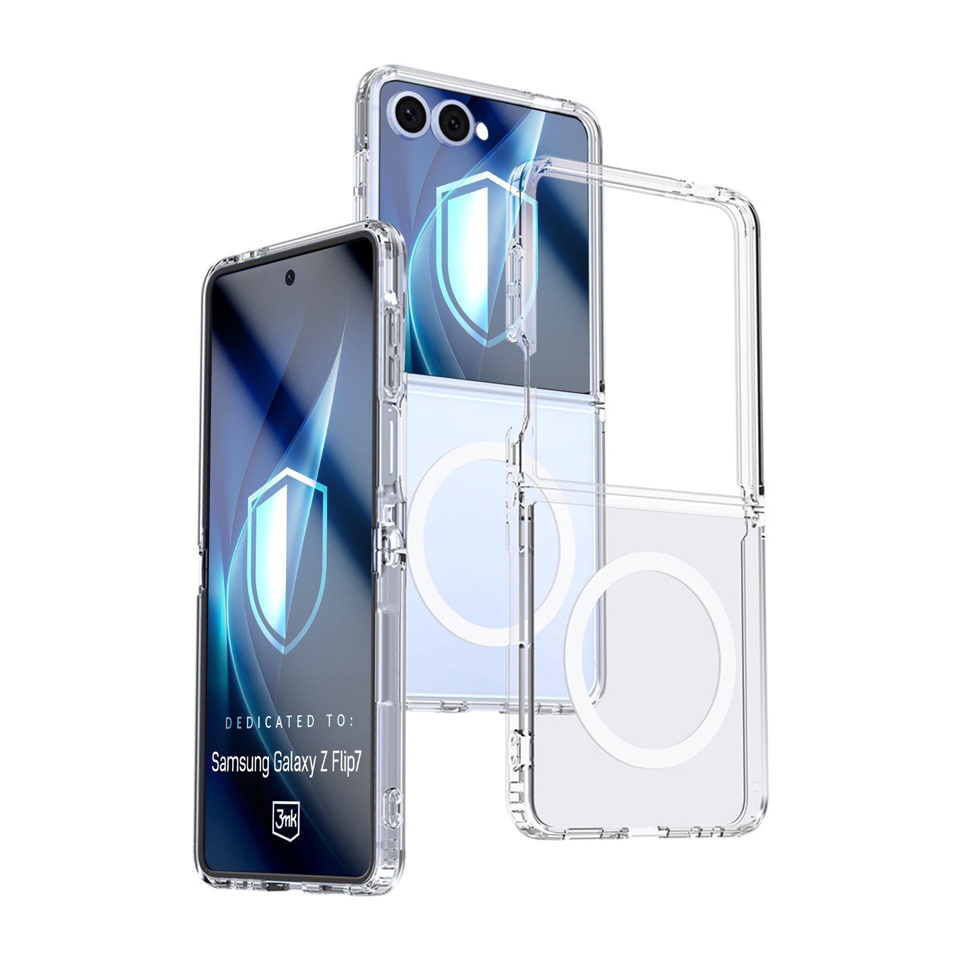 3mk Armor MagCase Samsung Galaxy Z Flip 7:lle – läpinäkyvä