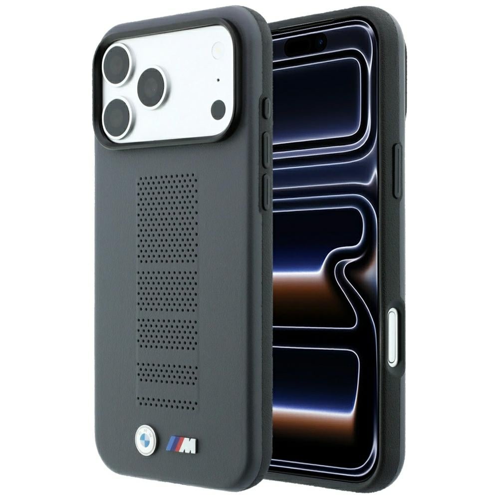 BMW M Blue Perfo Metal -logoinen MagSafe-suojakotelo iPhone 18 Pro / 17 Pro - Harmaa