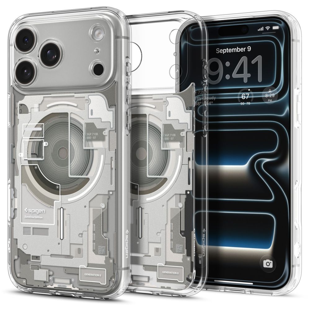 Spigen Ultra Hybrid MagSafe Zero One -suojakotelo iPhone 18 Pro / 17 Pro - Titanium
