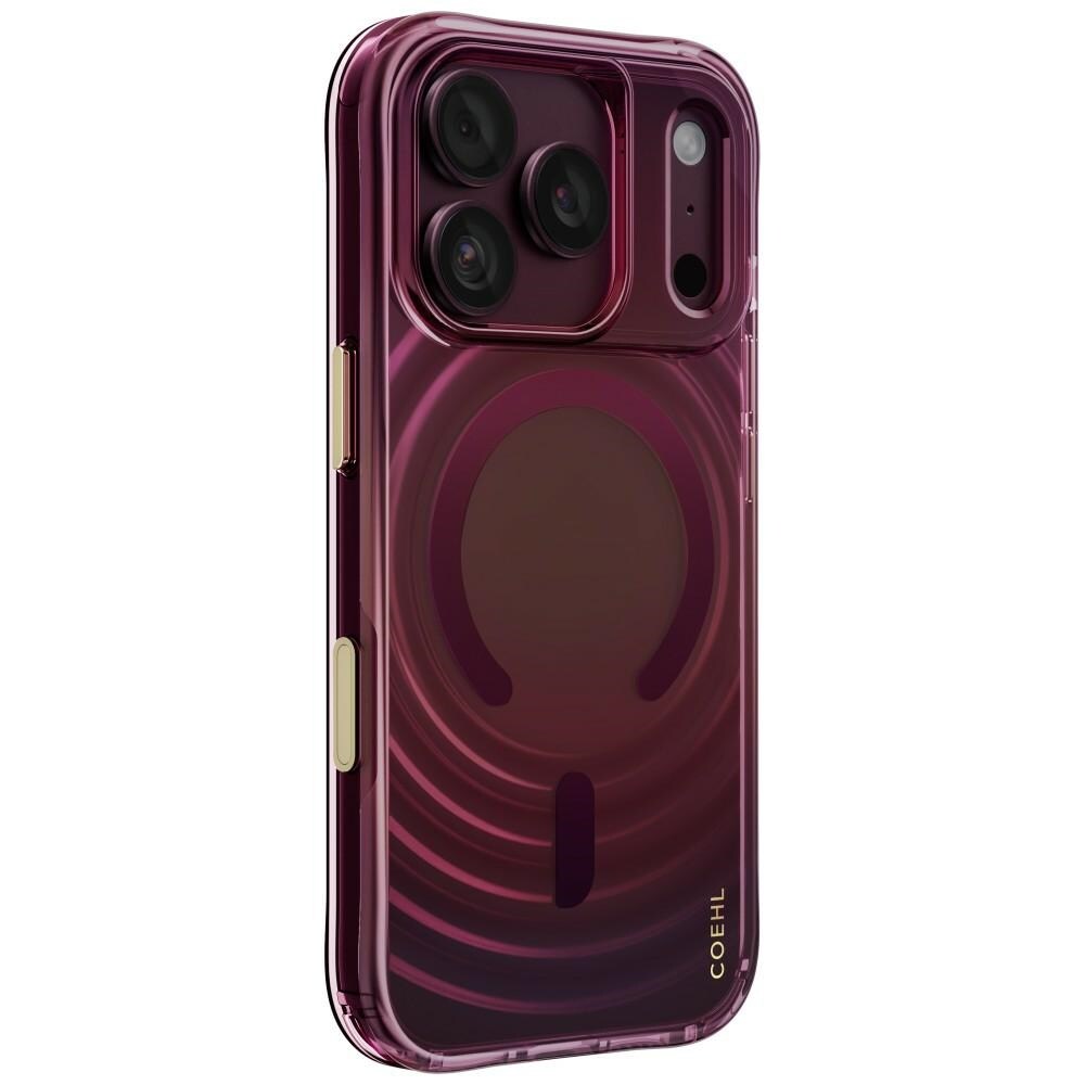 Uniq Coehl Vela -magnetinen latauskotelo iPhone 18 Pro / 17 Pro - Burgundy