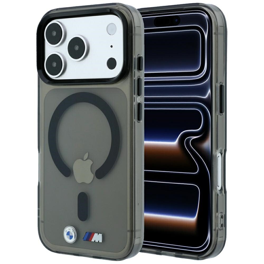 BMW M IML -kiiltävä metallilogo ja -koristeet, MagSafe-kotelo iPhone 17 Pro / 18 Pro - Musta