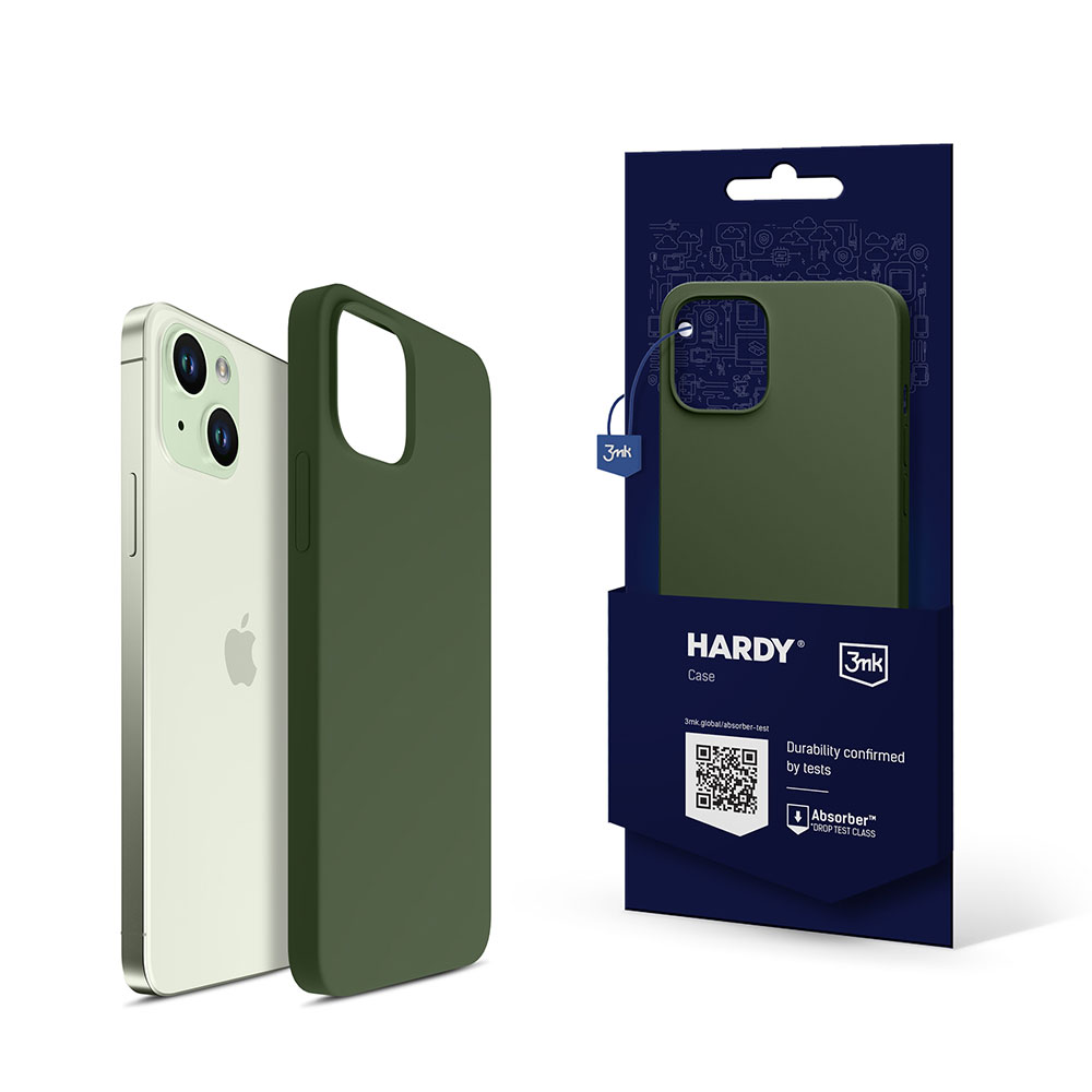 3mk Hardy Silicone MagCase iPhone 15 Plus - vihreä