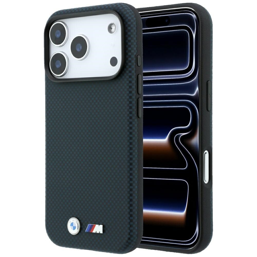 BMW M Quadrille Kevlar Metal -logoinen MagSafe-suojakotelo iPhone 17 Pro / 18 Pro - laivansininen