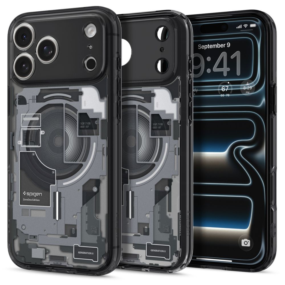 Spigen Ultra Hybrid MagSafe Zero One -suojakotelo iPhone 18 Pro / 17 Pro:lle – musta