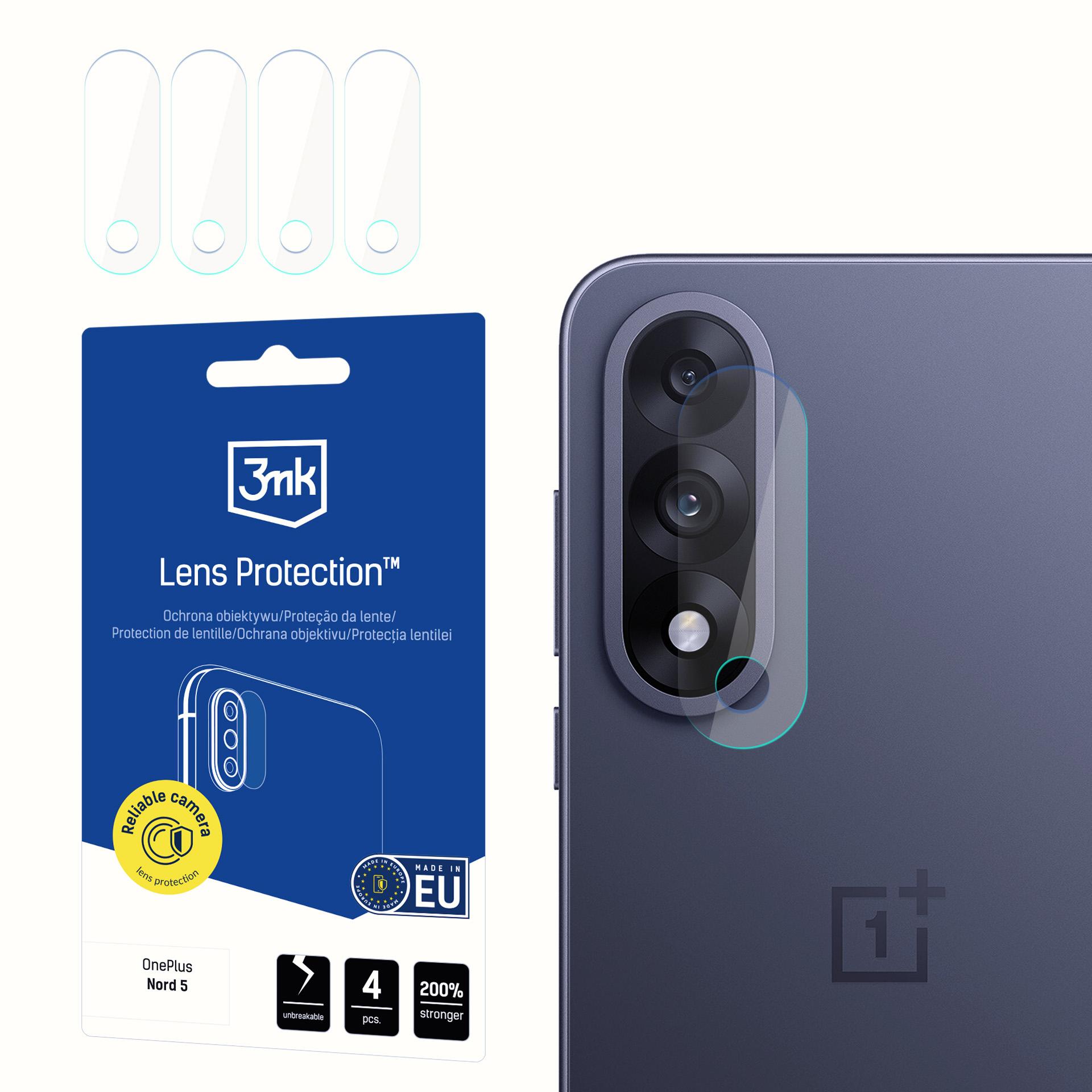 3mk:n hybridilasi-objektiivinsuoja OnePlus Nord 5:n kameran objektiiville