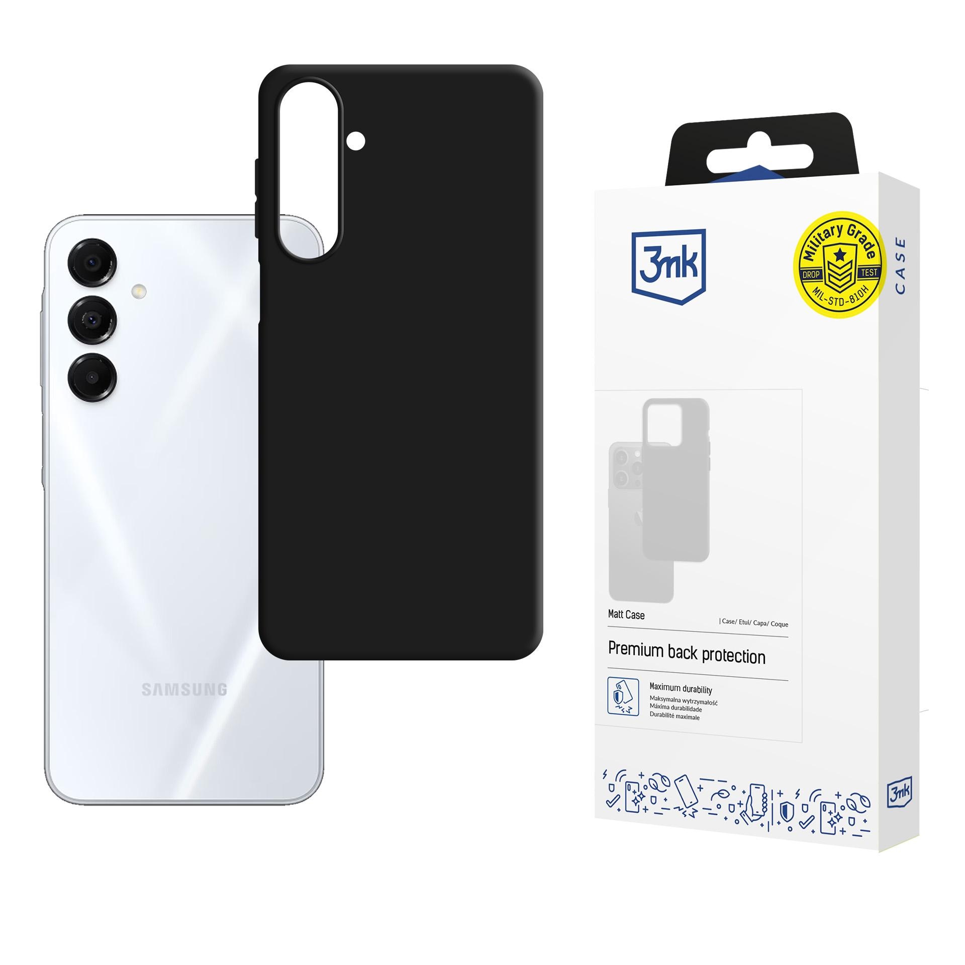 3mk Matt -suojakotelo Samsung Galaxy A17 5G:lle – mattamusta