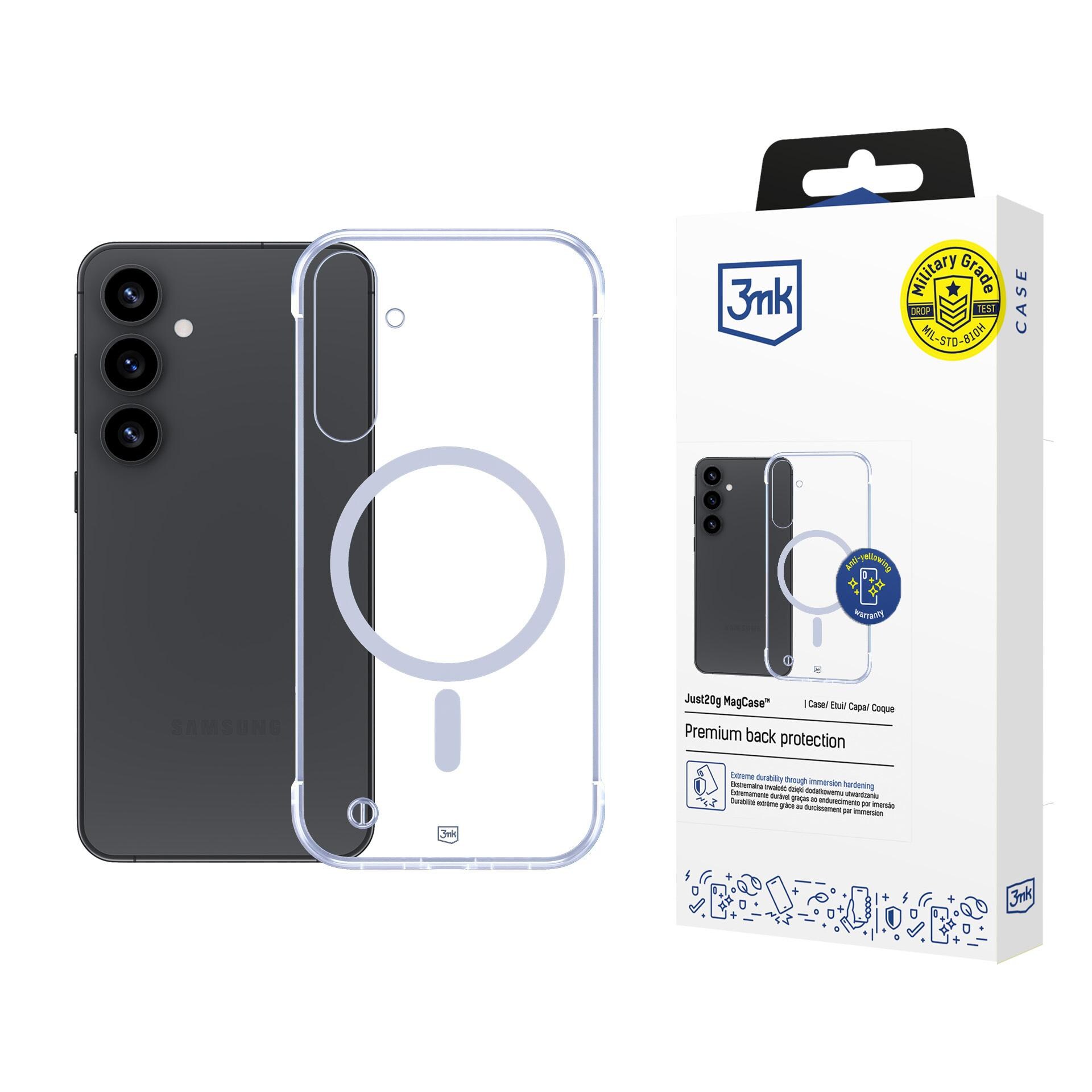 3mk Just20g MagCase Samsung Galaxy S25+:lle – läpinäkyvä
