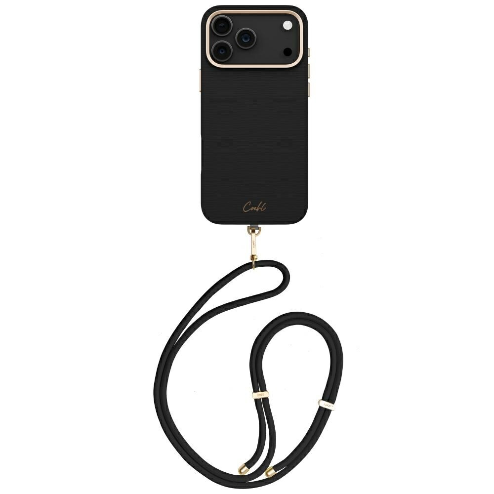Uniq Coehl Mirelle -magnetilla lataava kotelo iPhone 17 Pro Maxille – musta