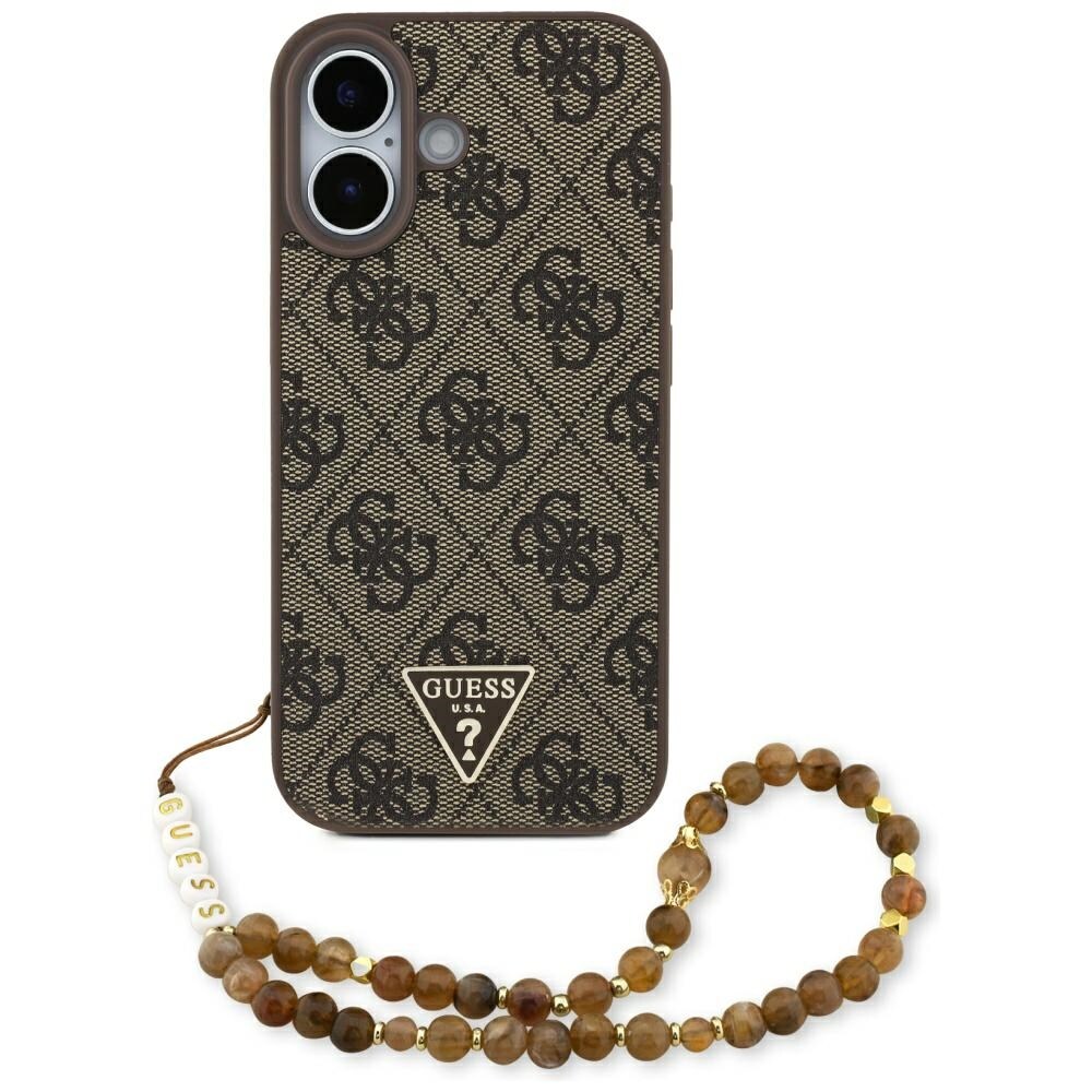 Guess 4G Strap Triangle Logo MagSafe -kotelo iPhone 17:lle – ruskea