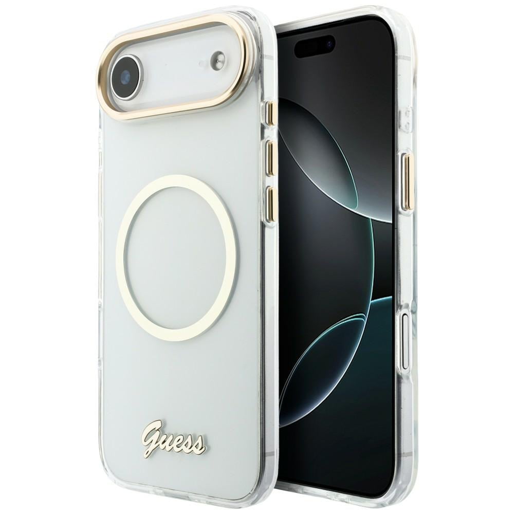 Guess IML Script Metal MagSafe -suojakotelo iPhone Airille – läpinäkyvä