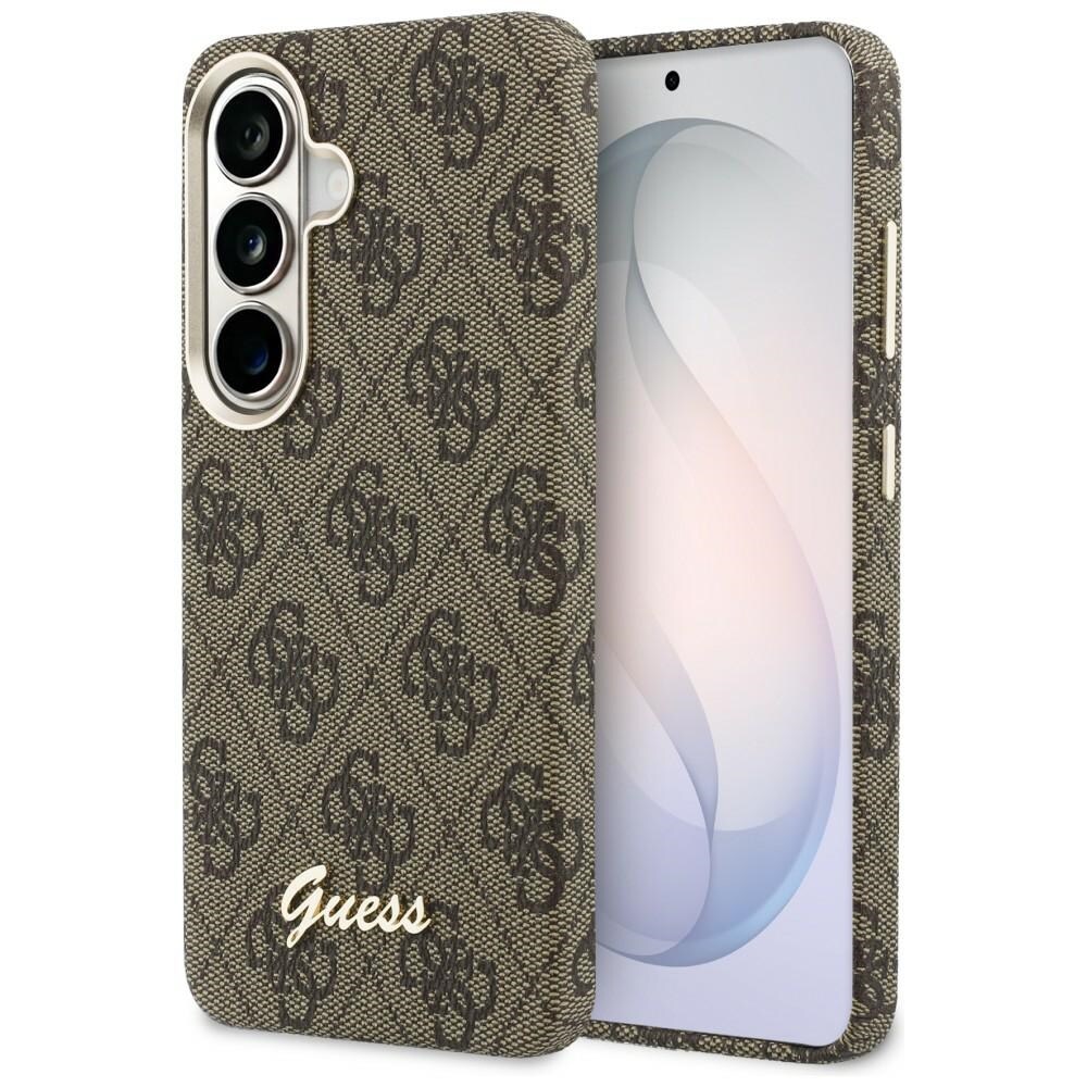 Guess 4G Script MagSafe -suojakotelo Samsung Galaxy S26:lle – ruskea