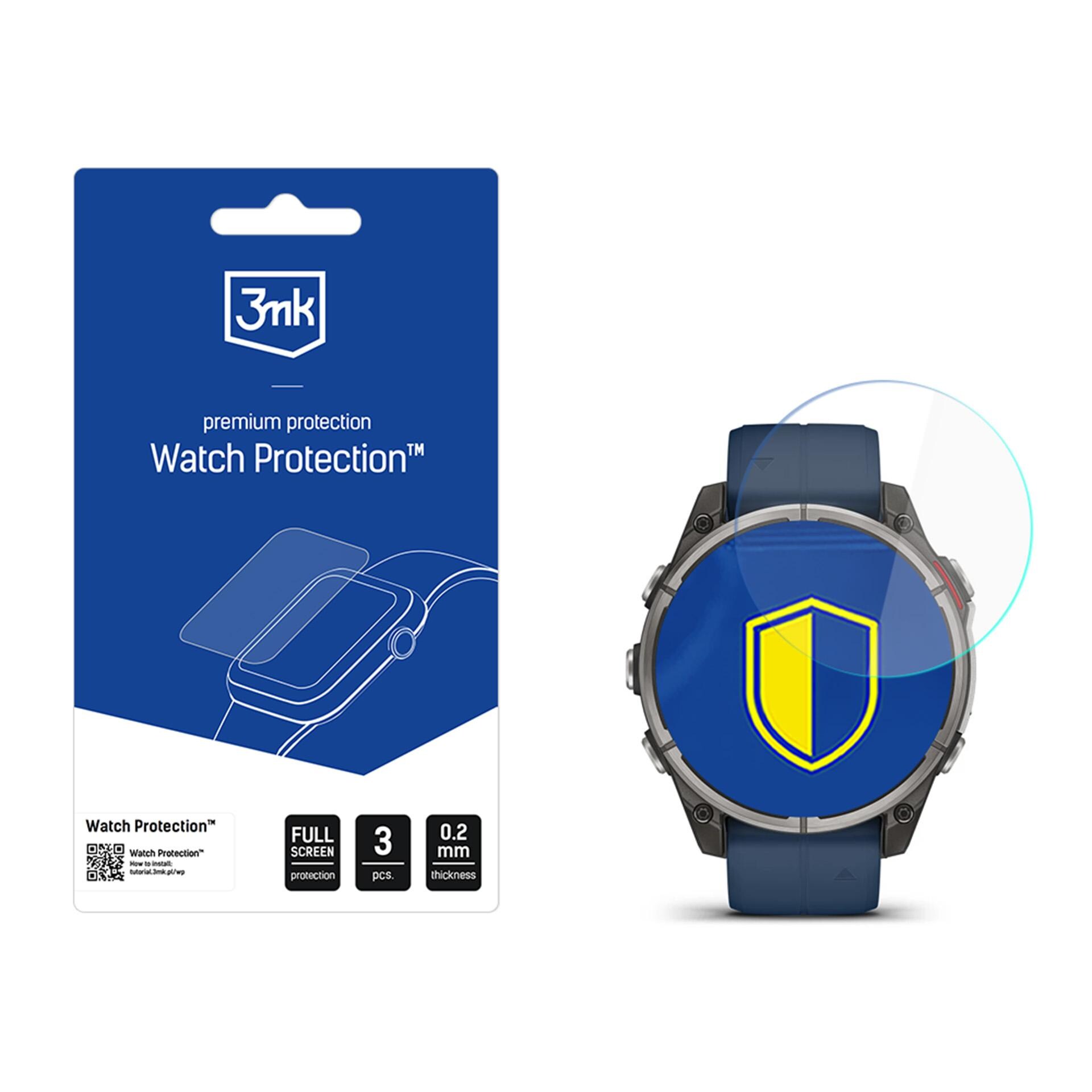 3mk Watch Protection FlexibleGlass -hybridilasi Garmin quatix 8 -mallille – 51 mm