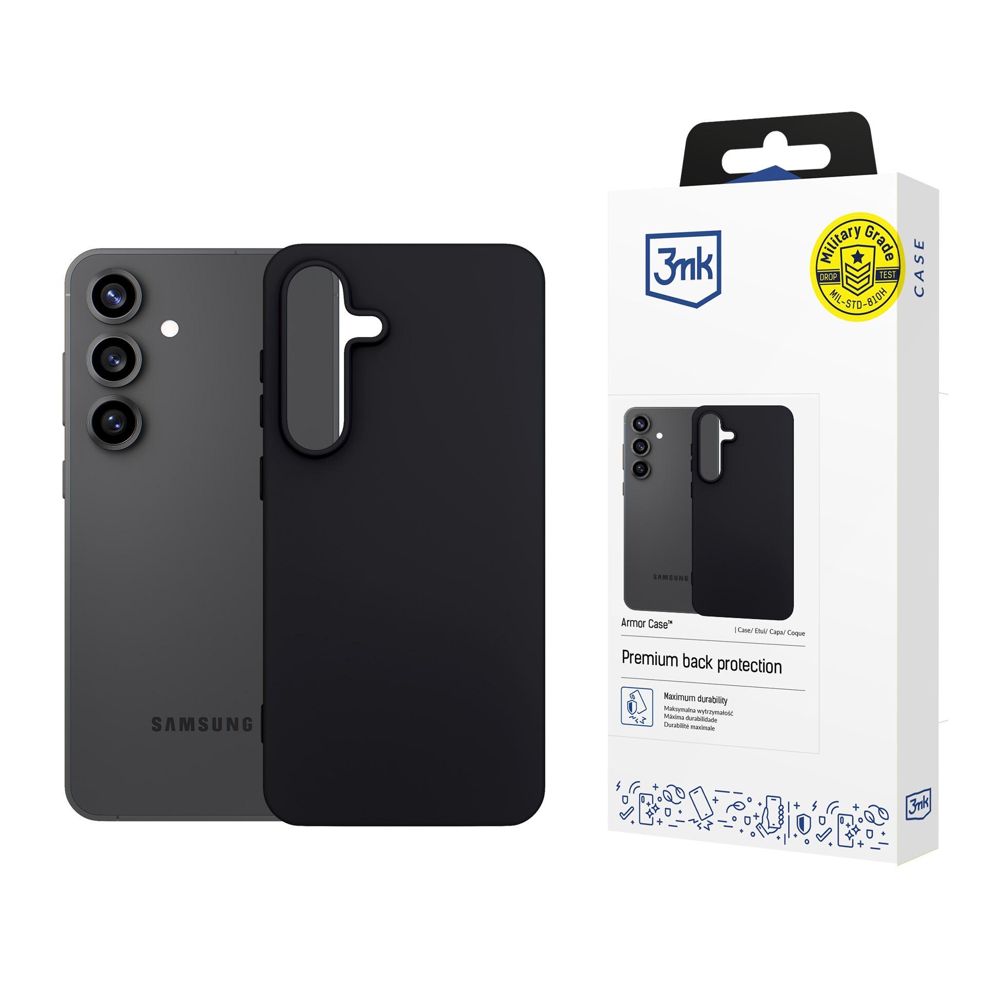 3mk Matt -suojakotelo Samsung Galaxy S25 FE:lle – mattamusta