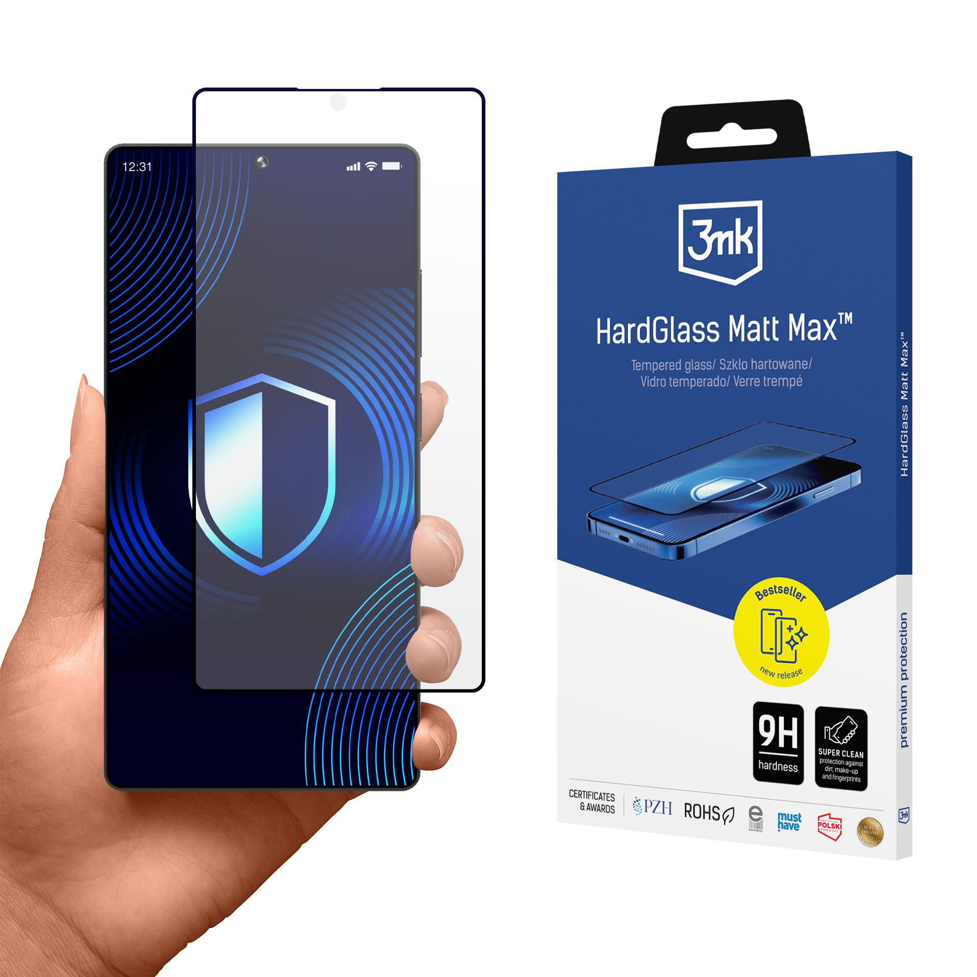 3mk HardGlass Matt Max -karkaistu lasi Samsung Galaxy S25 Ultra -puhelimelle