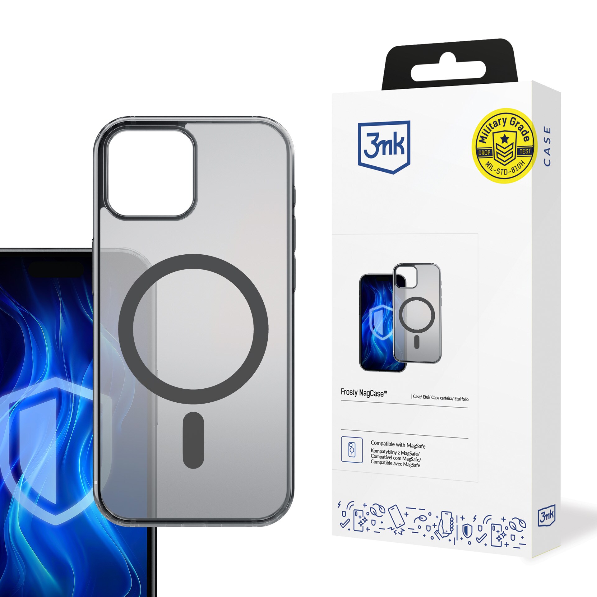 3mk Frosty MagCase iPhone 14 Plus - Musta