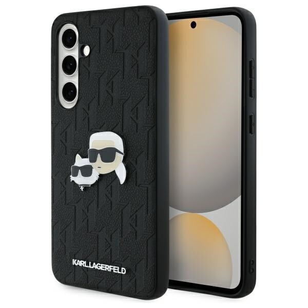 Karl Lagerfeld KLHCS24FEPGKLKCPK Sam S24 FE S721 musta/musta kova kotelo Monogram Karl&Chaoupette