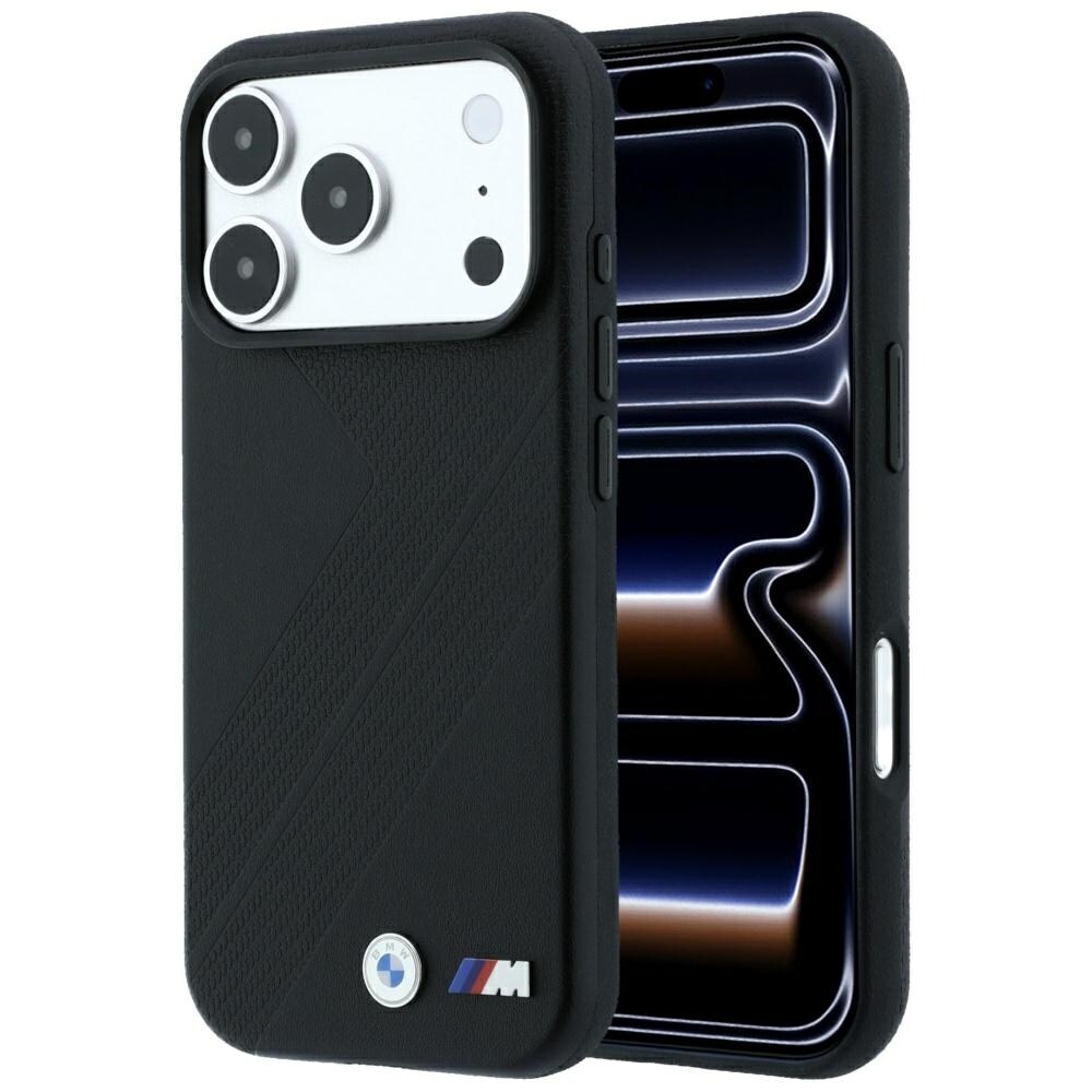 BMW M Tire Track Metal -logoinen MagSafe-suojakotelo iPhone 17 Pro / 18 Pro - Musta