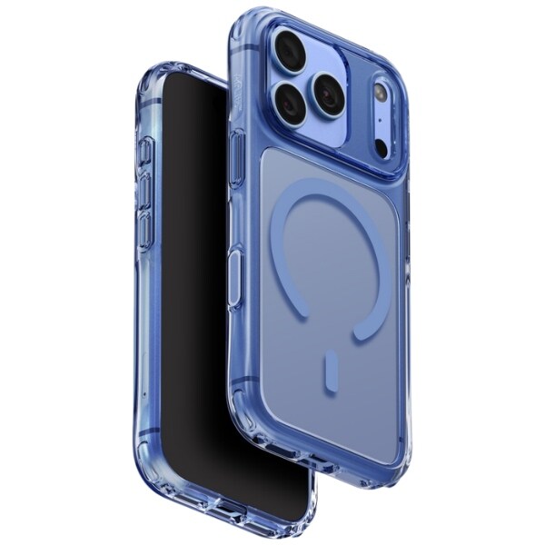 Uniq LifePro Xtreme Magclick -latauskotelo iPhone 18 Pro / 17 Pro - läpinäkyvä sininen