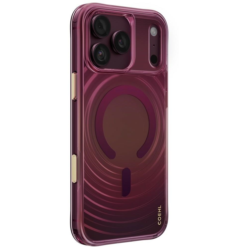 Uniq Coehl Vela -magnetinen latauskotelo iPhone 18 Pro Maxille / 17 Pro Maxille – viininpunainen