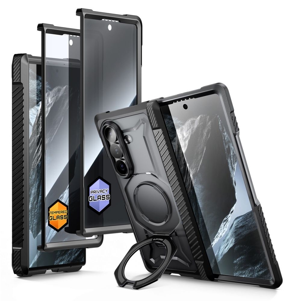Supcase UB Grip Mag MagSafe -kotelosarja (2 kpl) Samsung Galaxy Z Fold 8:lle – musta