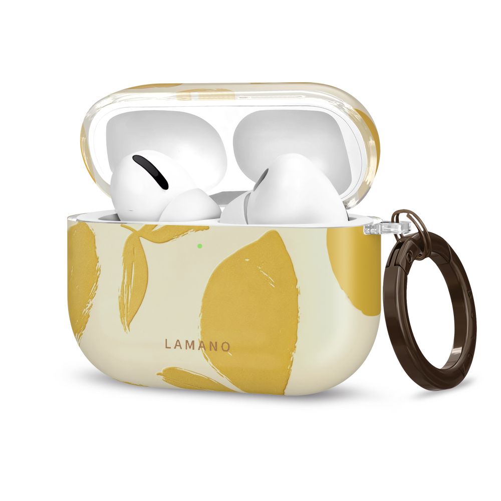 Lamano Tech-Protect -suojakotelo AirPods Pro 3:lle – keltainen ja valkoinen