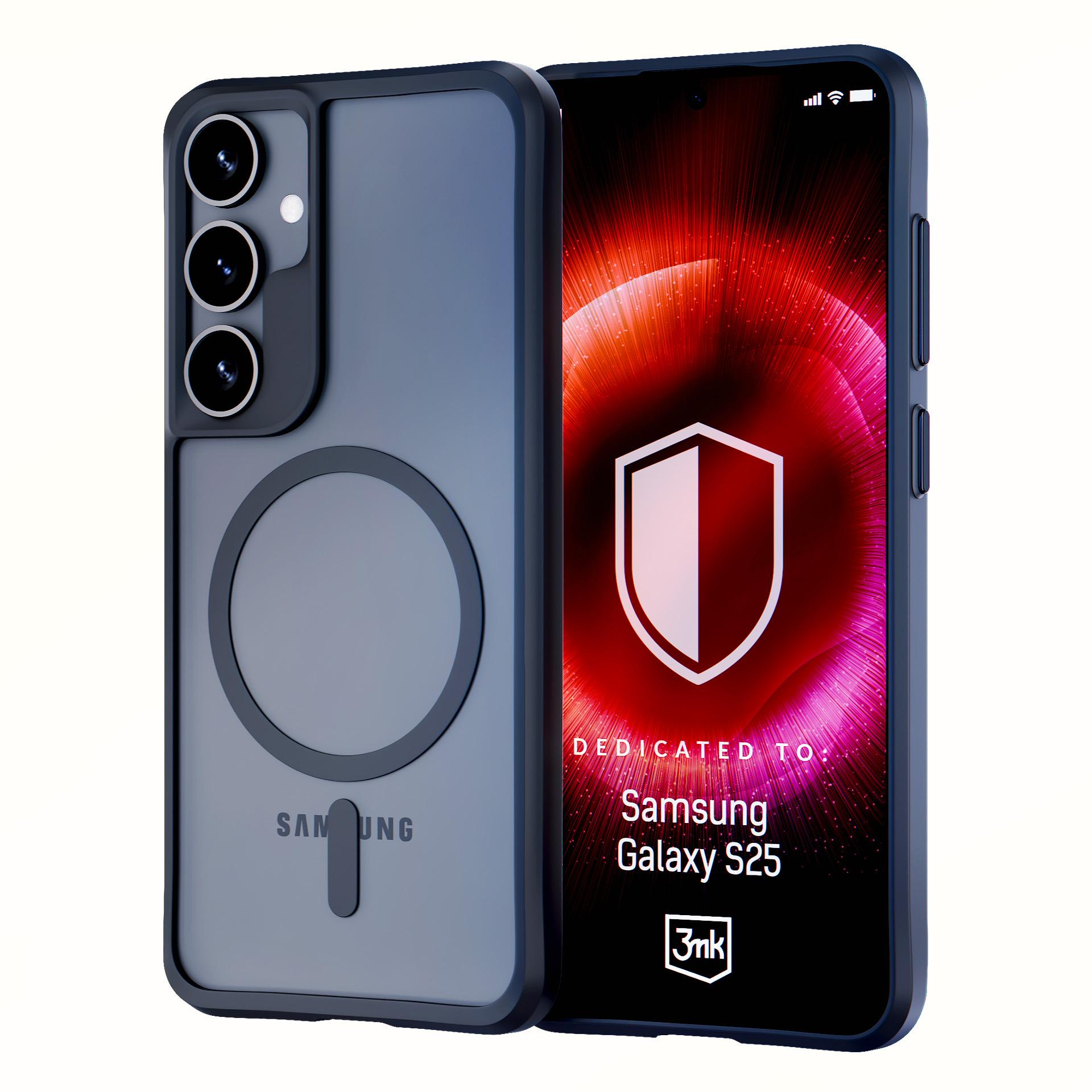 3mk Satin Armor MagCase Samsung Galaxy S25:lle – läpinäkyvä