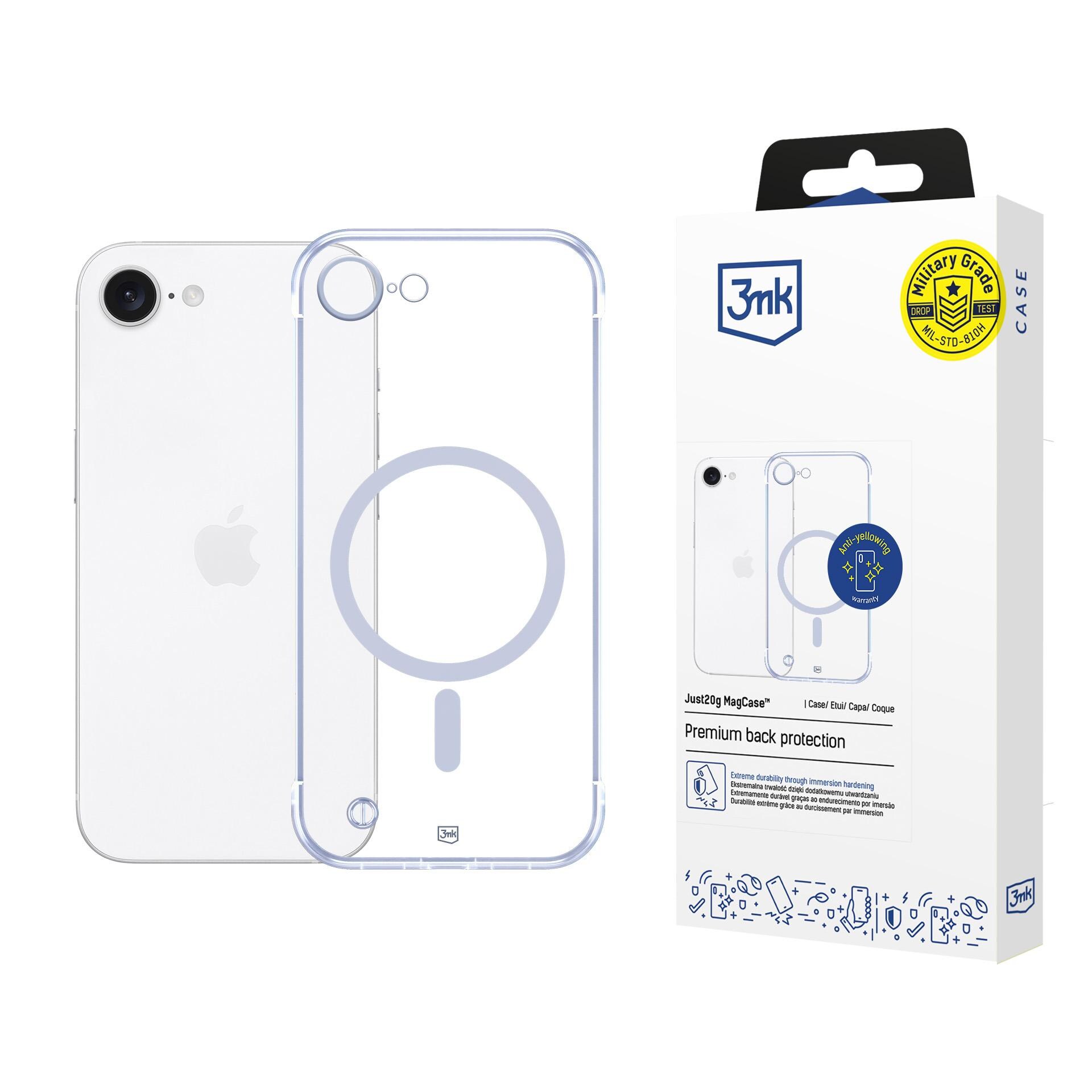 3mk Just20g MagCase iPhone 16E:lle – läpinäkyvä