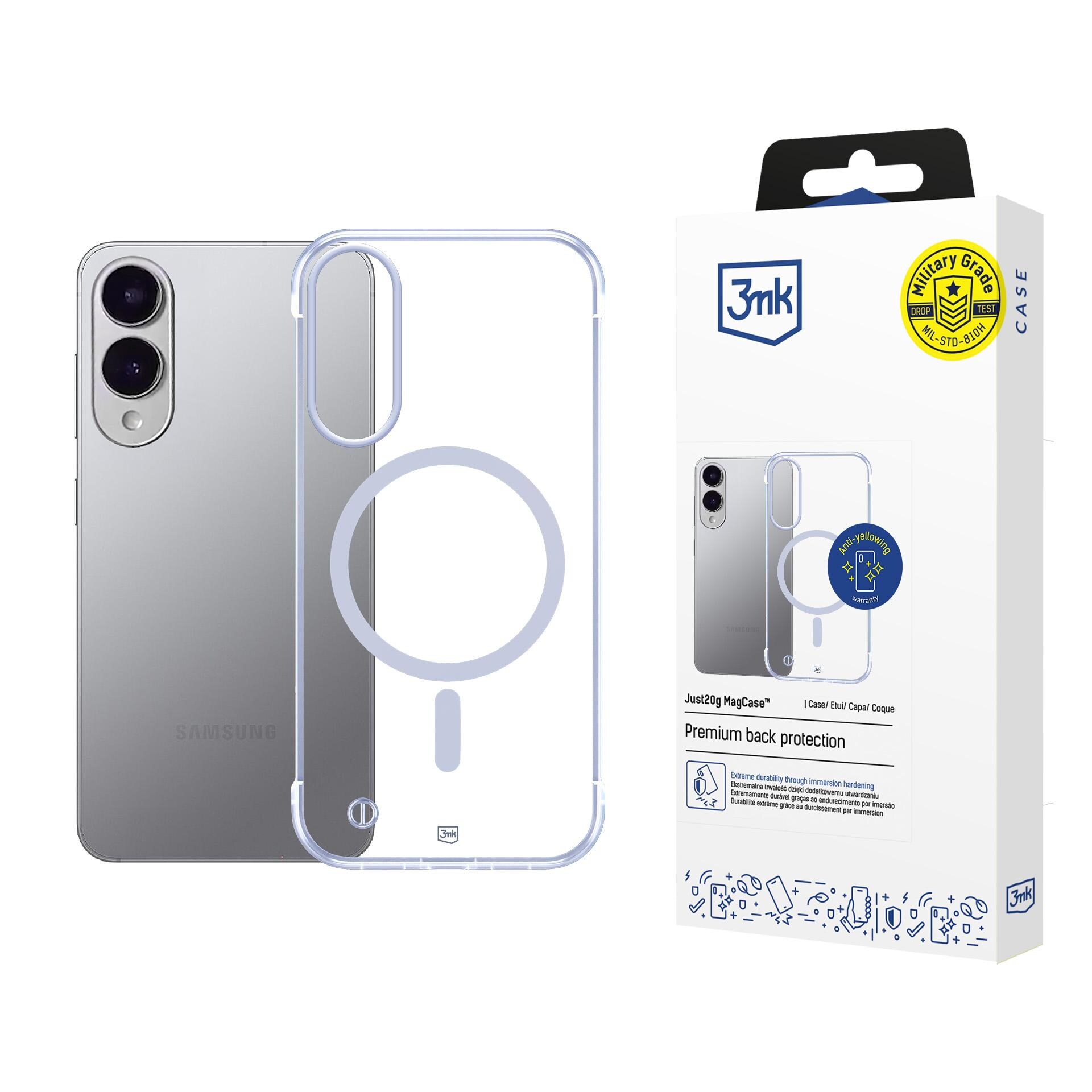 3mk Just20g MagCase Samsung Galaxy S25 Edge - Läpinäkyvä