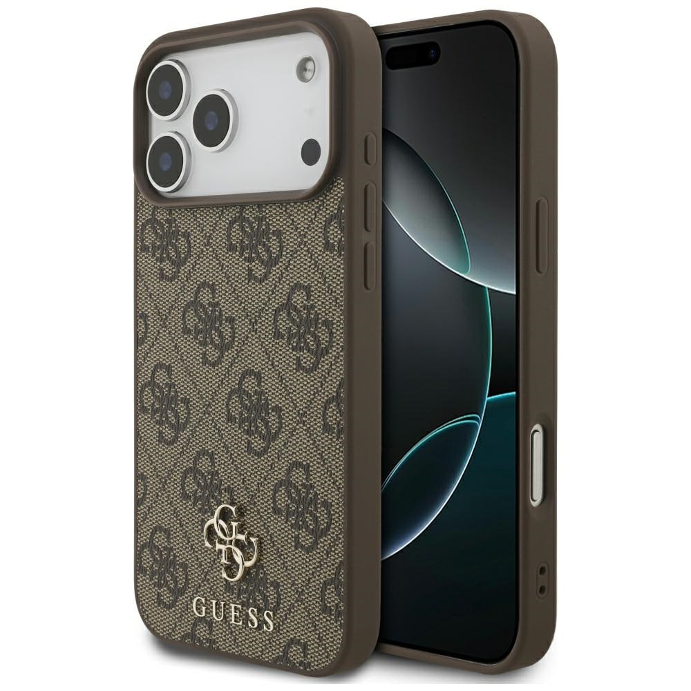 Guess 4G Small Classic Logo MagSafe -suojakotelo iPhone 17 Pro Maxille / 18 Pro Maxille – ruskea