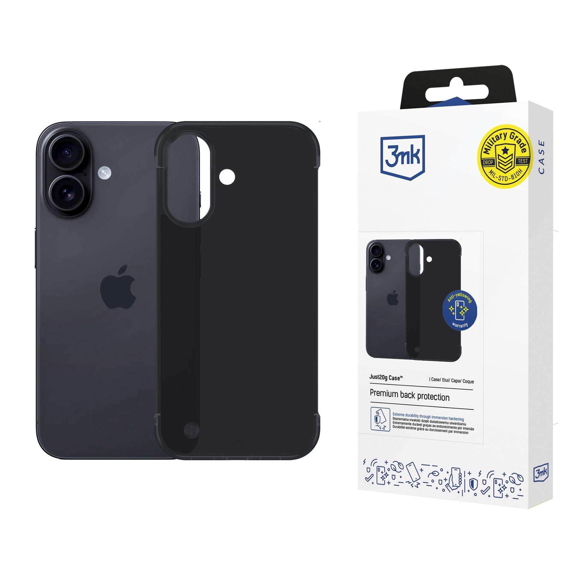 3mk Just20g -mattakotelo Apple iPhone 16 Plus -mallille – mattamusta
