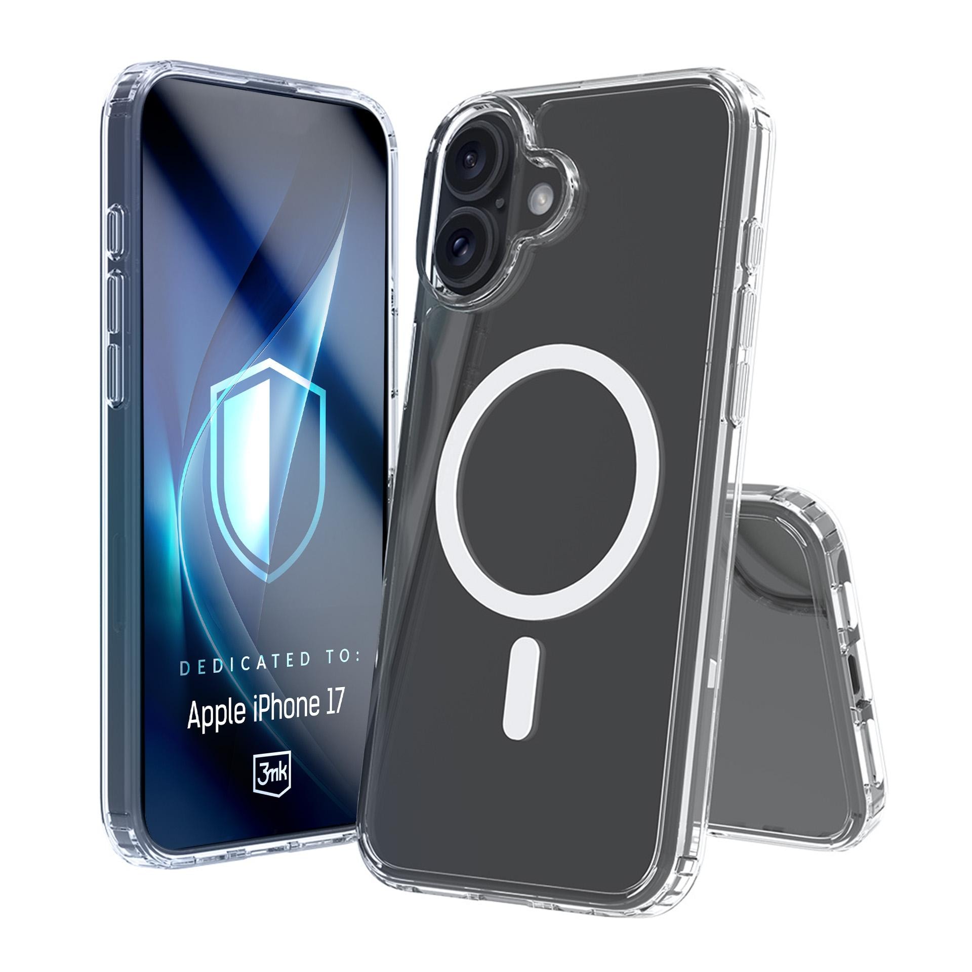 3mk Armor MagCase iPhone 17:lle – läpinäkyvä