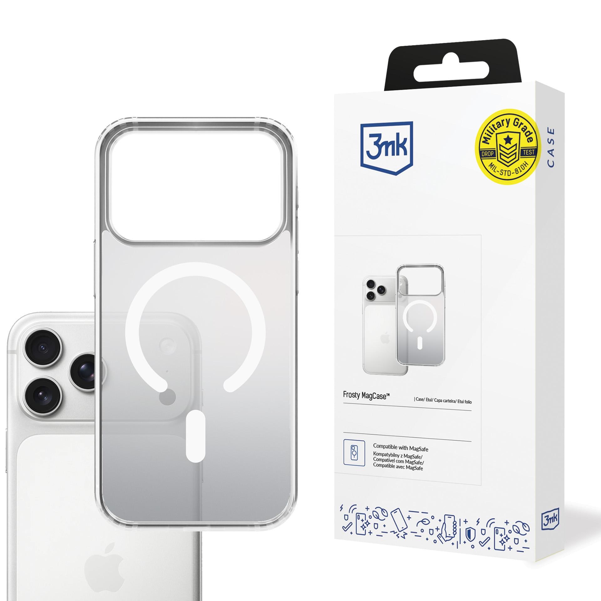 3mk Frosty MagCase iPhone 17 Pro:lle – valkoinen