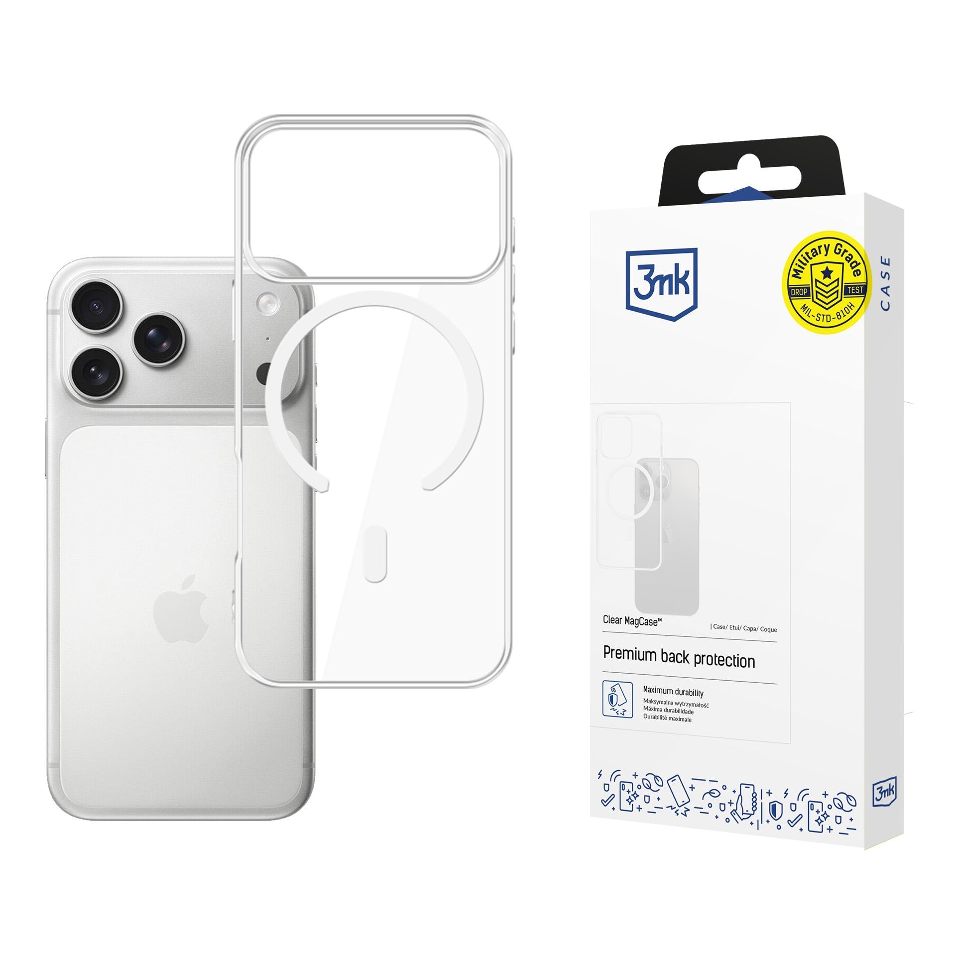 3mk Clear MagCase Apple iPhone 17 Pro Max - malli – läpinäkyvä