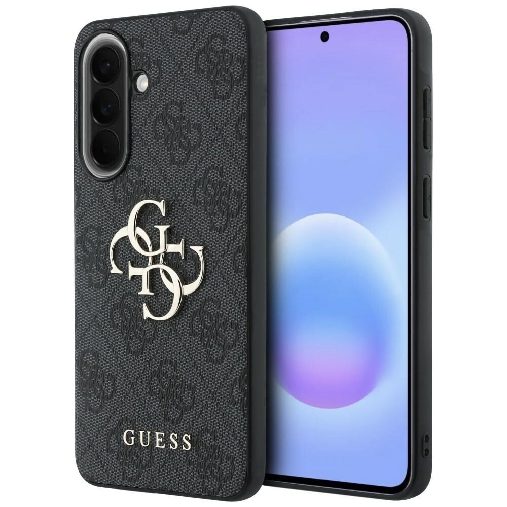 Guess Leather 4G -metallilogokotelo Samsung Galaxy A37 5G:lle – musta