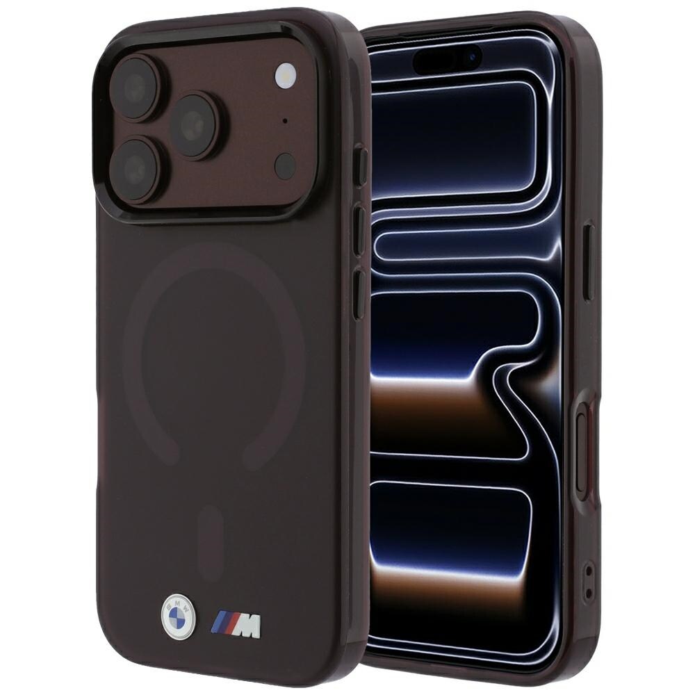 BMW M IML -himmeä metallilogo ja -koristeet, MagSafe-suojakotelo iPhone 17/18 Pro - viininpunainen