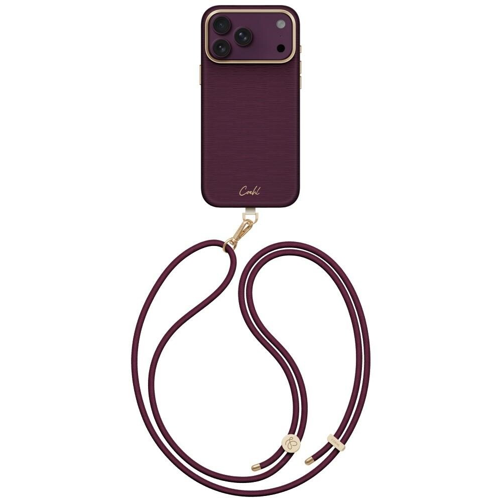 Uniq Coehl Mirelle -magnetinen latauskotelo iPhone 18 Pro Maxille / 17 Pro Maxille – viininpunainen