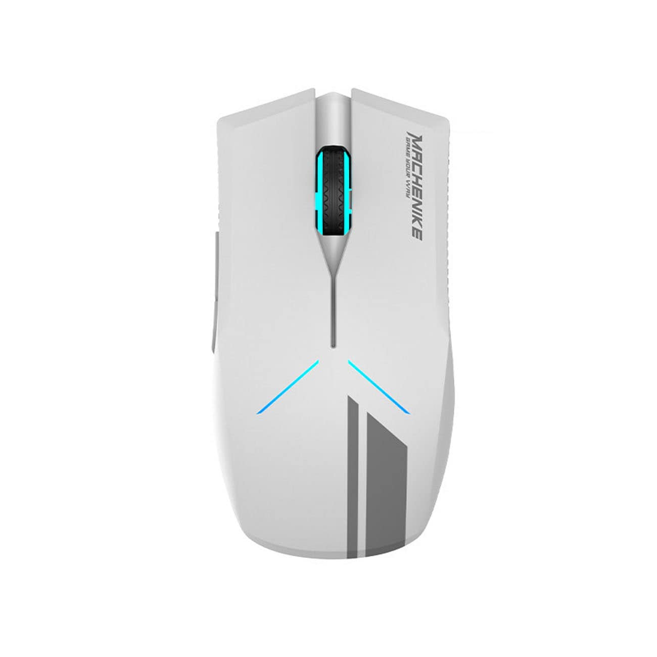 Machenike M721 langaton pelihiiri, 10 000 DPI, RGB-taustavalaistus – valkoinen
