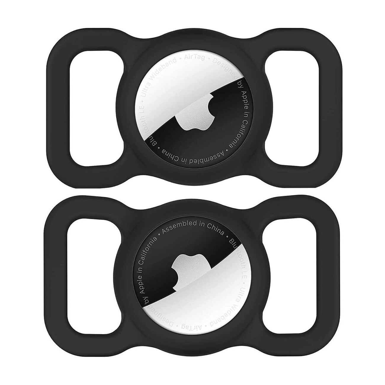 Wozinsky WEA-01 Apple AirTag -silikonikotelo koiran tai kissan kaulapannalle – musta