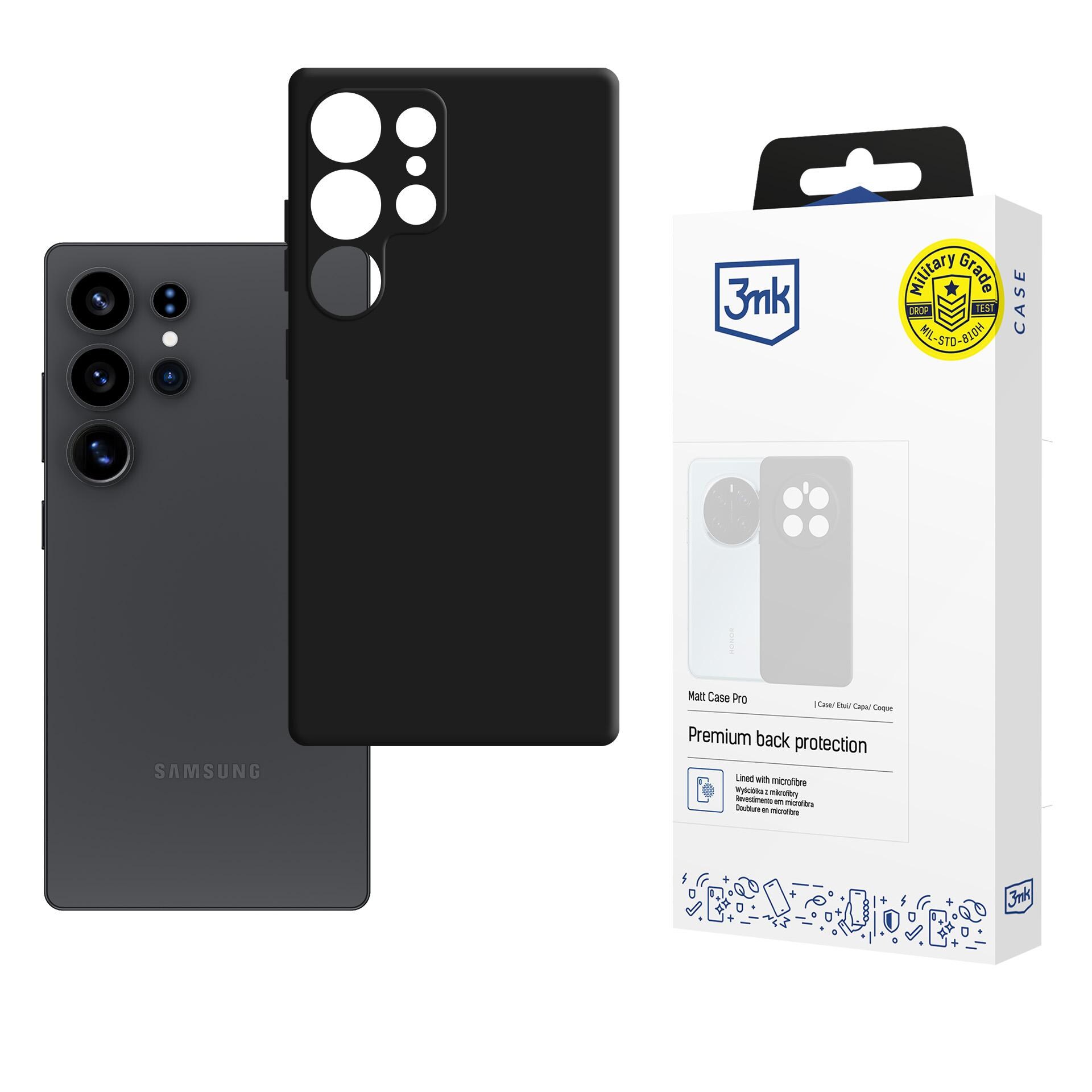 3mk Matt Case Pro Samsung Galaxy S25 Ultra - Matta musta