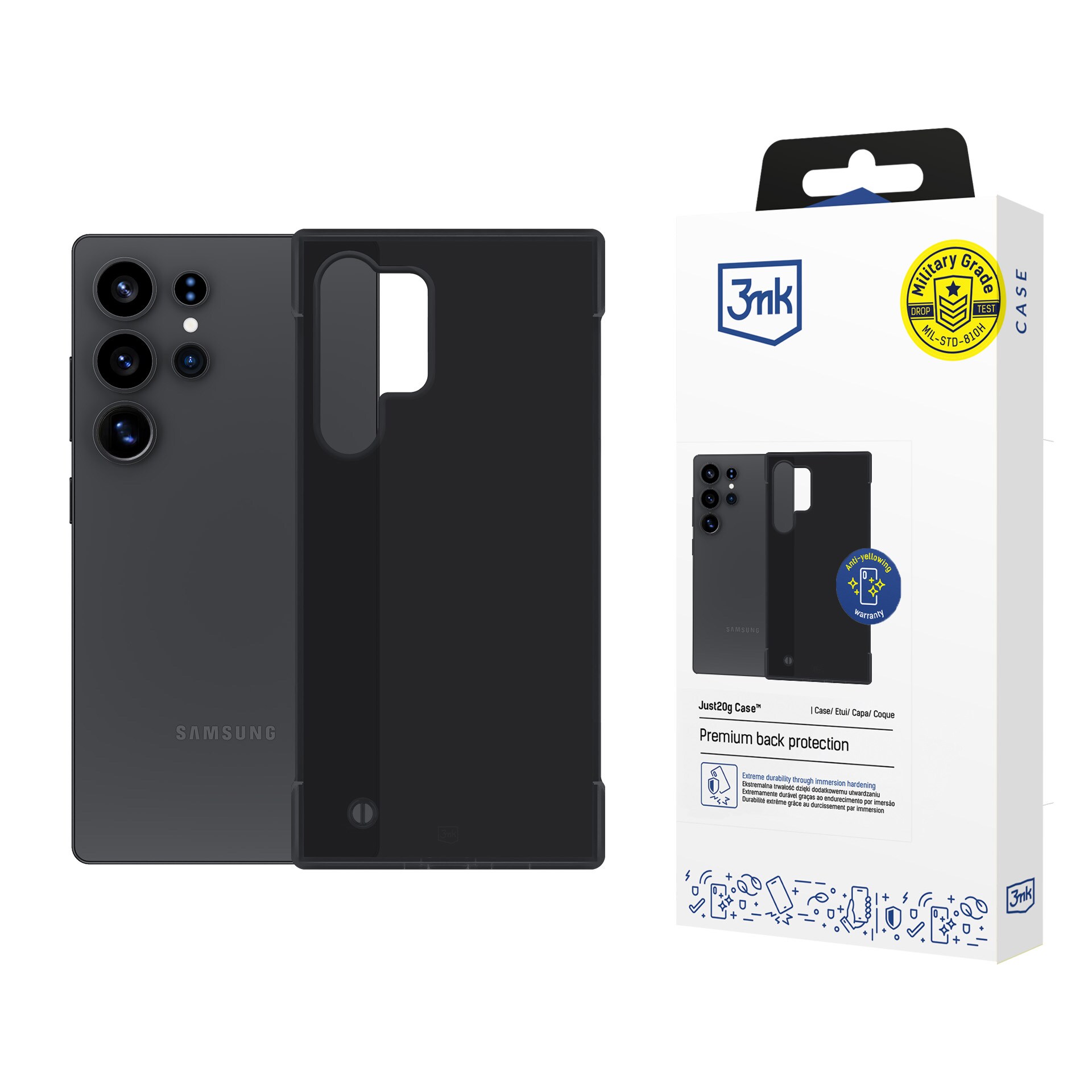 3mk Just20g -mattakotelo Samsung Galaxy S25 Ultra -mallille – mattamusta
