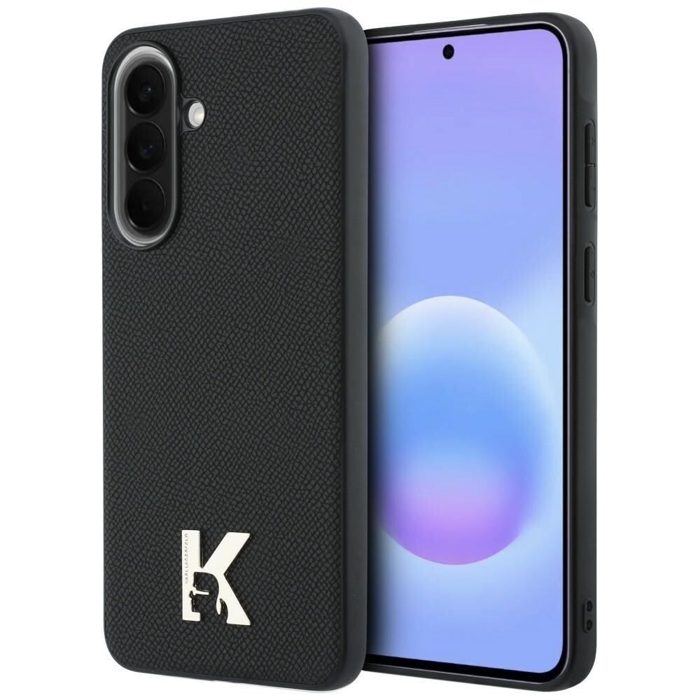 Karl Lagerfeldin Karl Head -logolla varustettu suojakotelo Samsung Galaxy A57 5G:lle – musta