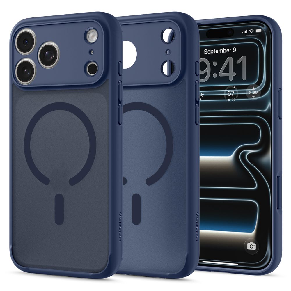 Spigen Ultra Hybrid MagSafe -suojakotelo iPhone 18 Pro / 17 Pro - tummansininen