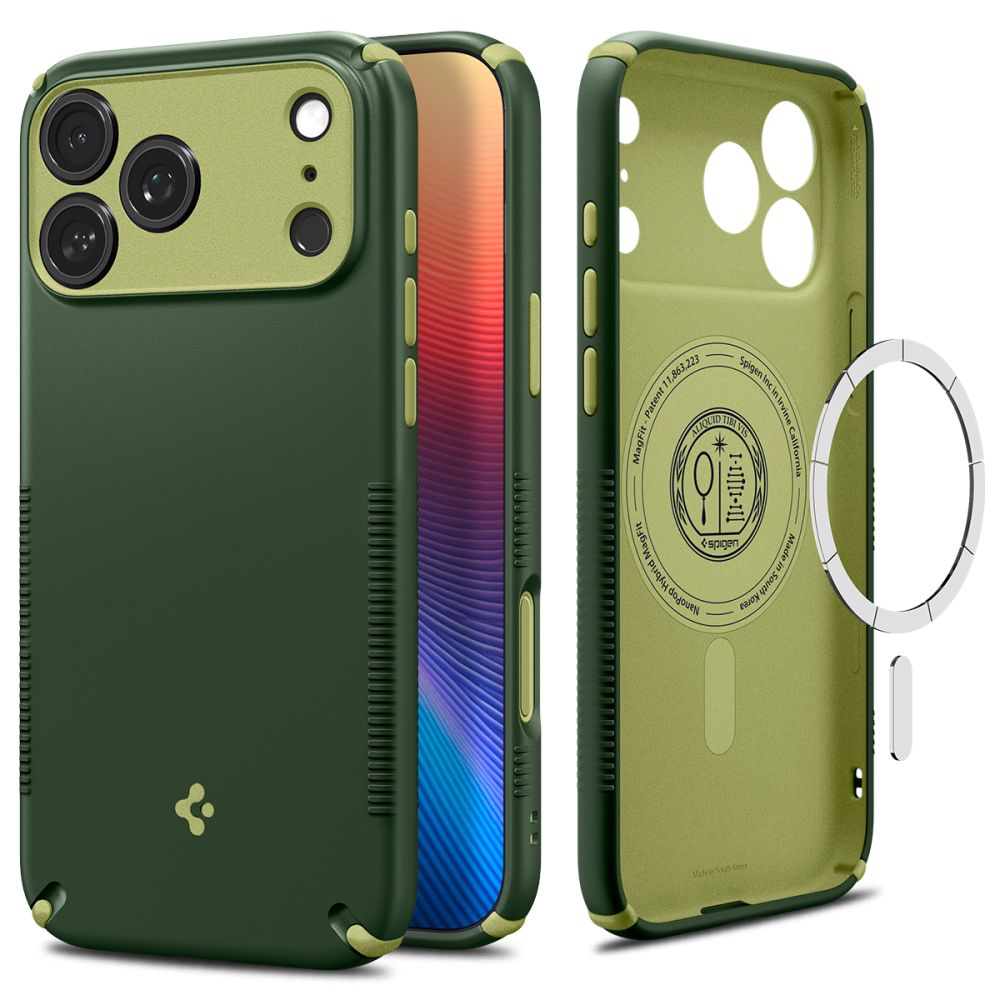 Spigen Nano Pop MagSafe -suojakotelo iPhone 18 Pro Maxille / 17 Pro Maxille – vihreä