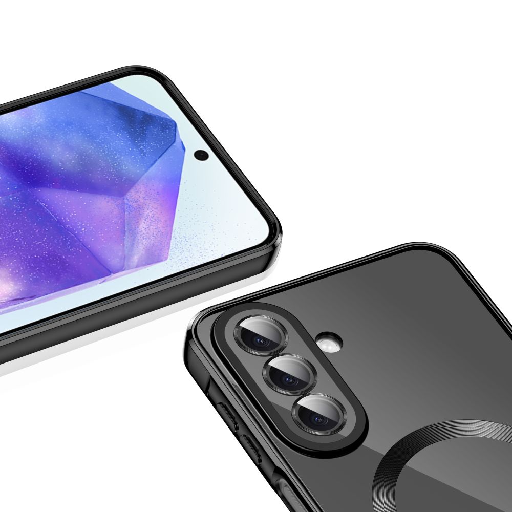 Tech-Protect MagFlex MagSafe -suojakotelo Samsung Galaxy A27 5G:lle – läpinäkyvä musta