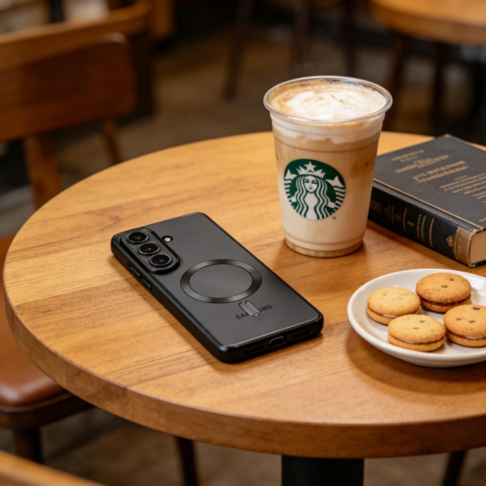 Tech-Protect MagFlex MagSafe -suojakotelo Samsung Galaxy A27 5G:lle – läpinäkyvä musta