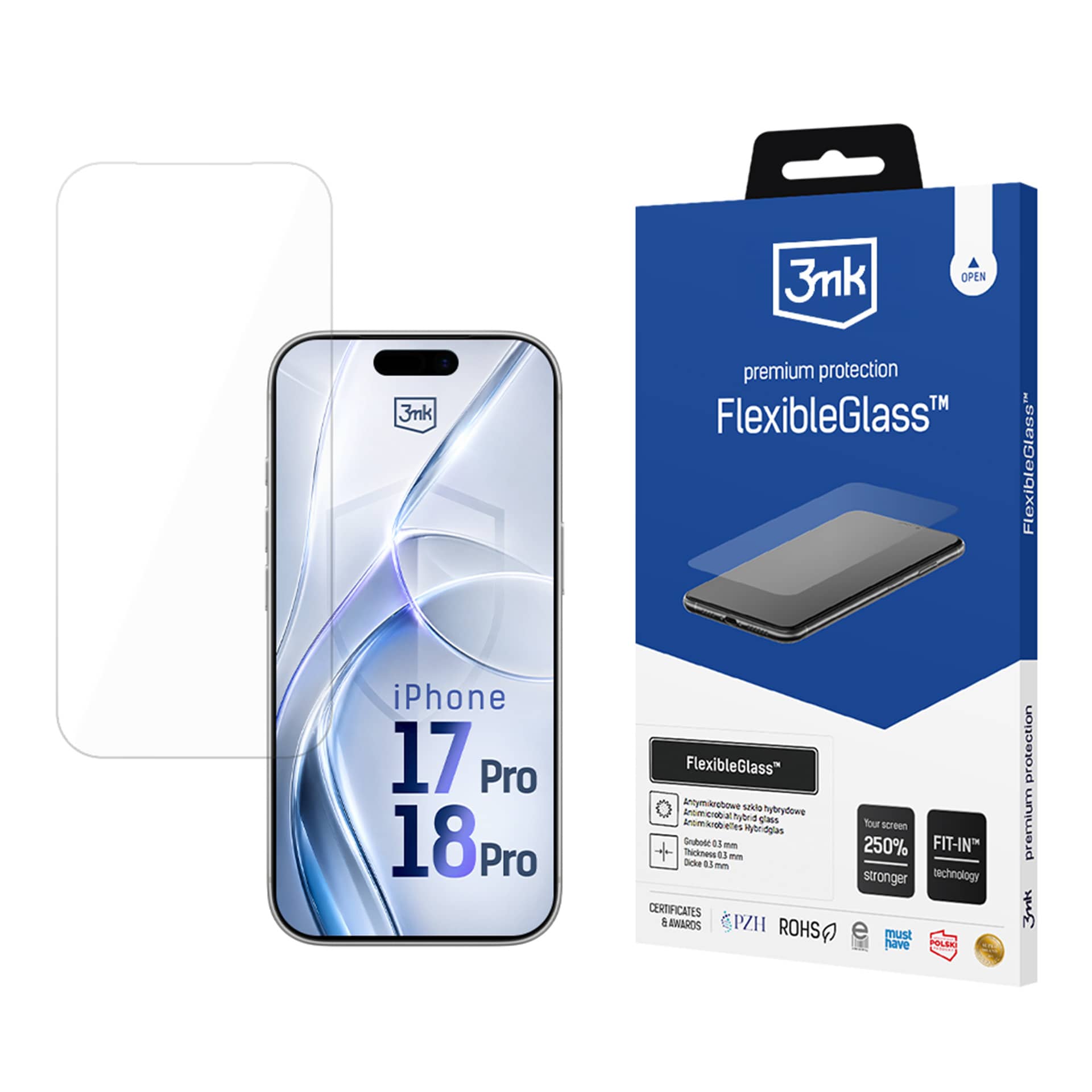3mk FlexibleGlass v2.0 -hybridilasi iPhone 17 Pro:lle