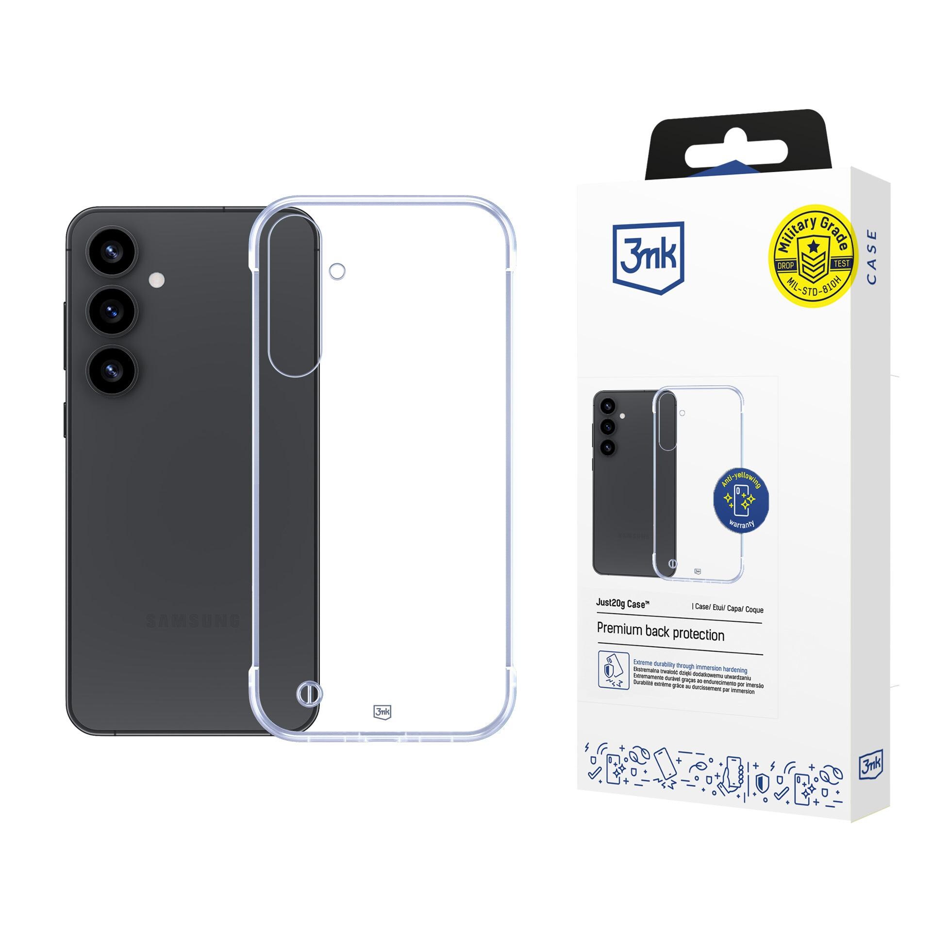 3mk Just20g -suojakotelo Samsung Galaxy S25+:lle – läpinäkyvä