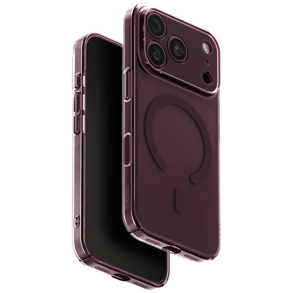 Uniq Airsuit Magclick -latauskotelo iPhone 18 Pro / 17 Pro - viininpunainen