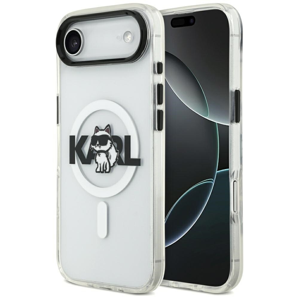 Karl Lagerfeld IML Choupette -luonnoslogo MagSafe iPhone Air -suojakotelo – läpinäkyvä